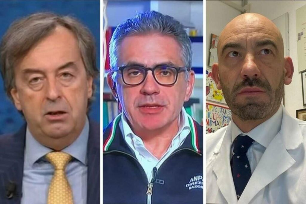 Burioni, Pregliasco e Bassetti