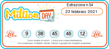 estrazioni millionday martedi 23 febbraio 2021