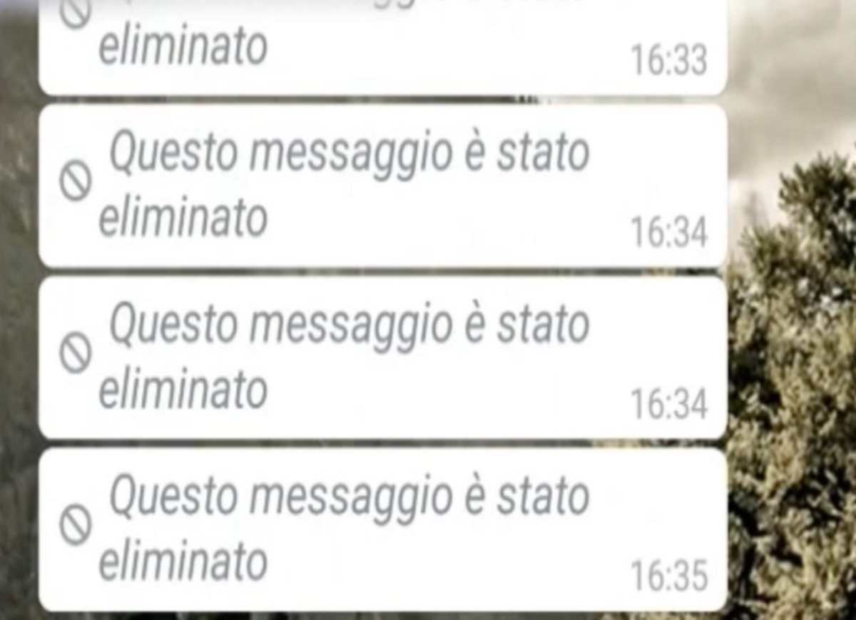 WhatsApp messaggi eliminati