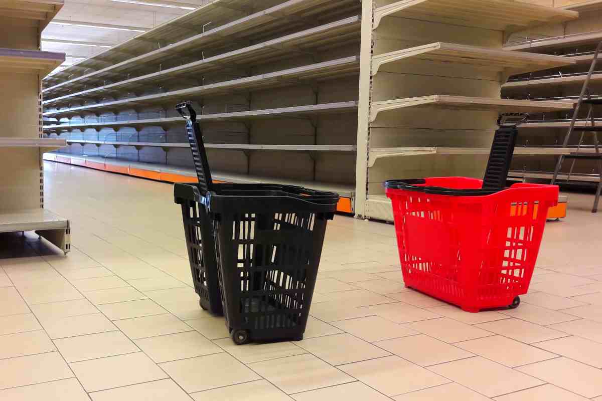 Roma supermercati vuoti