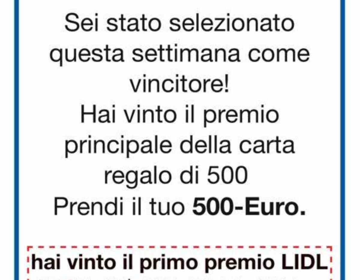 Truffa Lidl buono