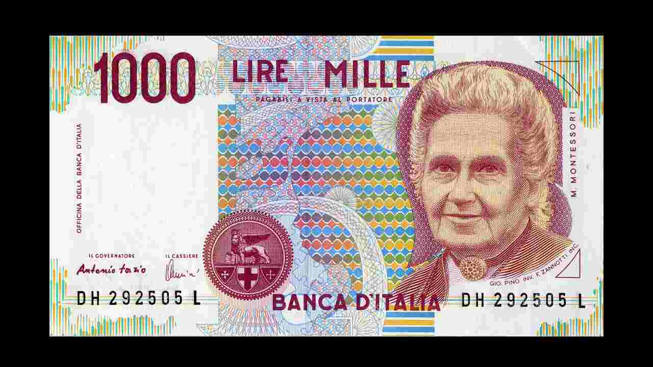 Maria Montessori 1000 lire