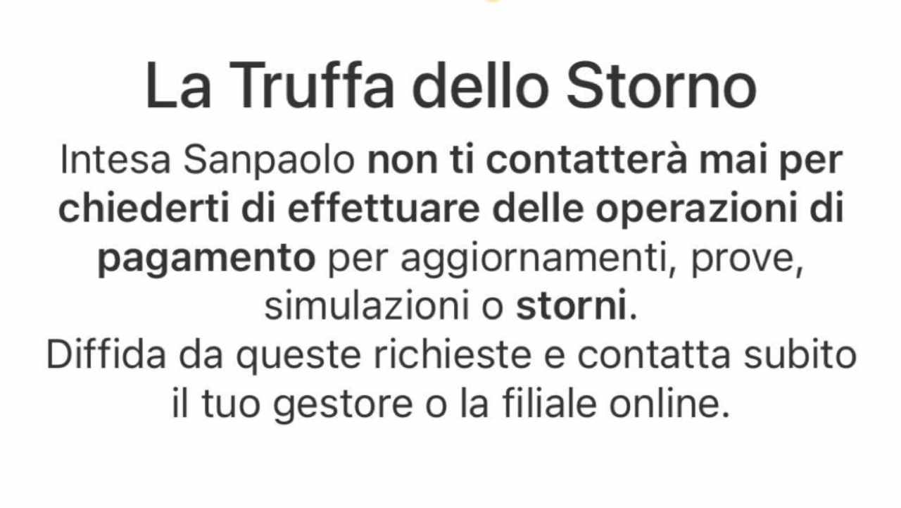 Truffa storno