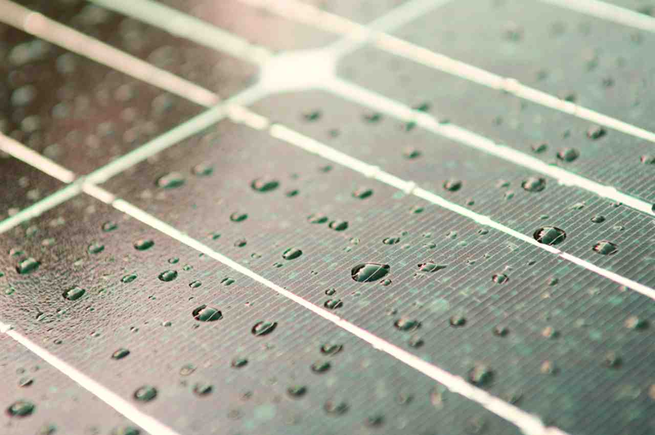 fotovoltaico con pioggia
