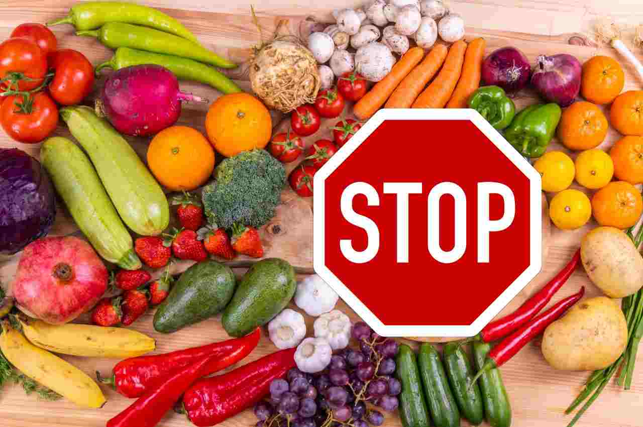 stop frutta e verdura