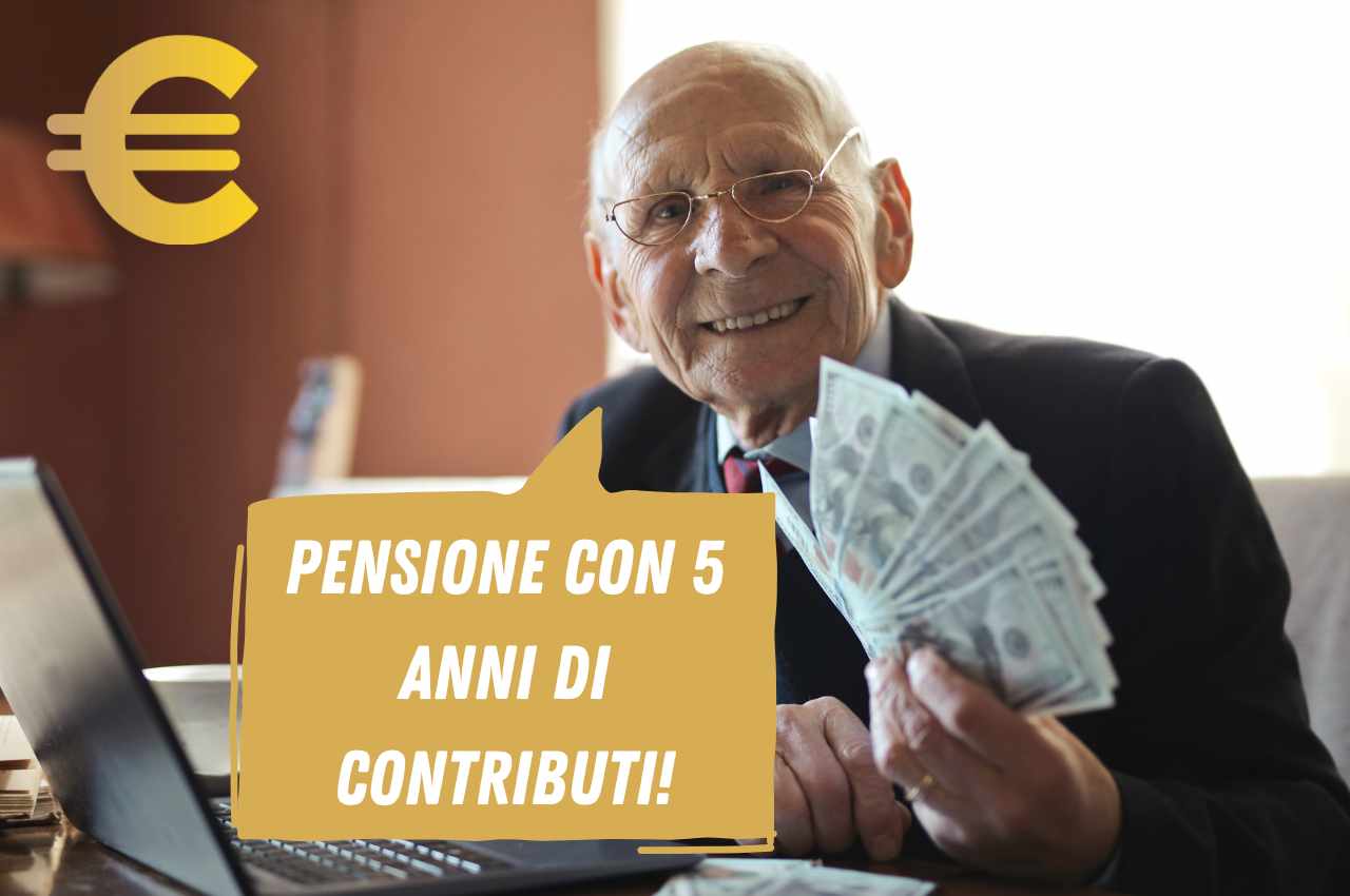 Pensione con 5 anni di contributi