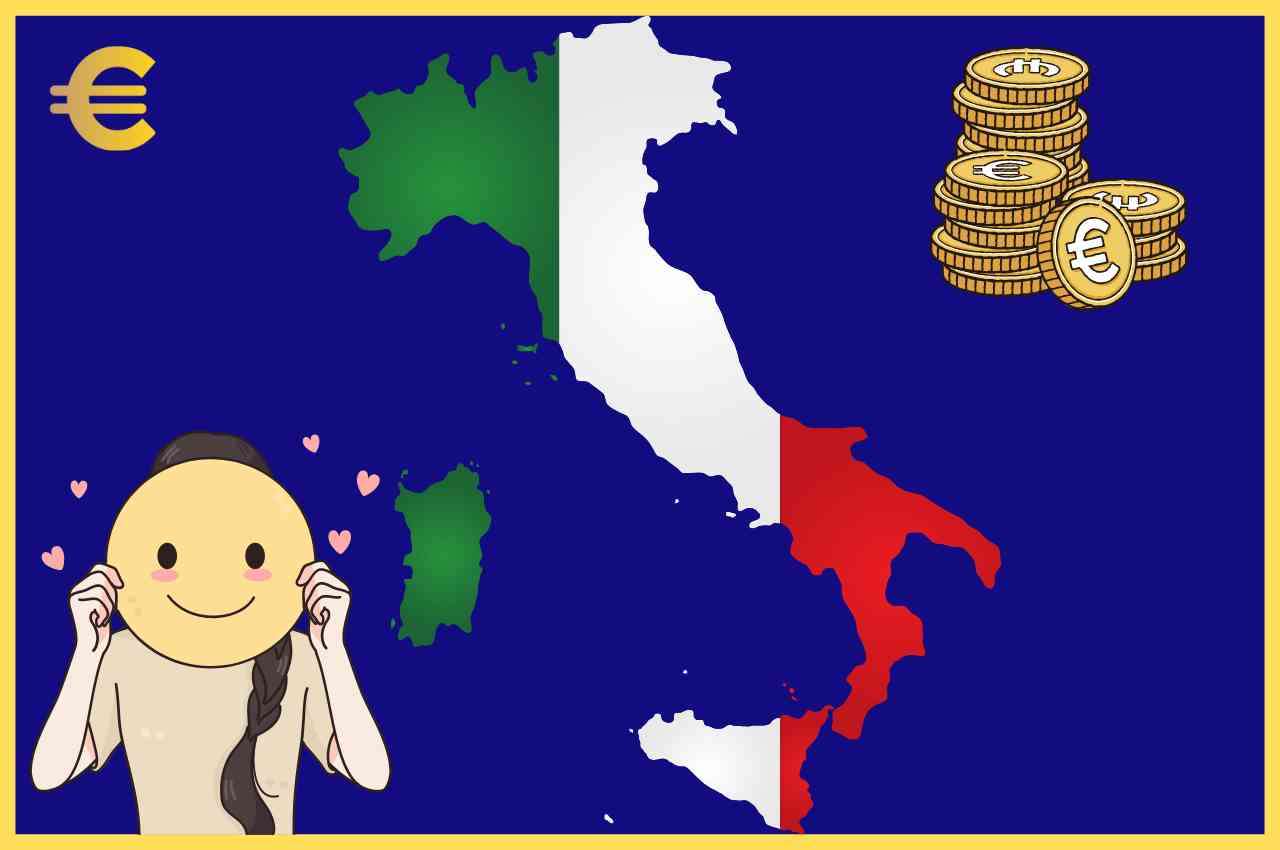 Persona felice, soldi, Italia